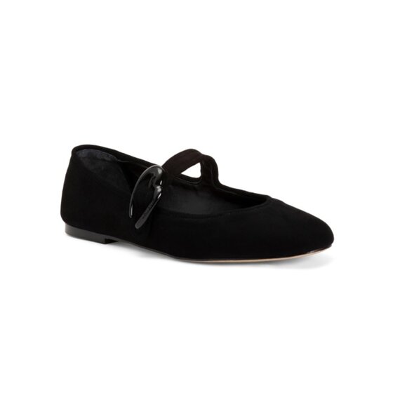LARROUDE Black Handmade In Brazil Suede Verona Ballet Flats - Picture 1 of 2